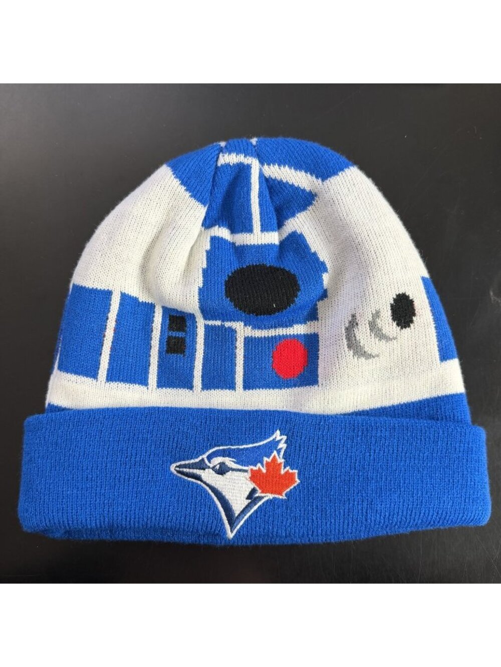 Toronto Blue Jays Star Wars R2-D2 Beanie Hat Sonnet Home Auto Promo Knit Cuffed